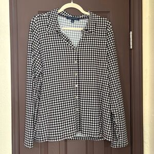 Black and White Houndstooth Women's Top Tommy Hilfiger